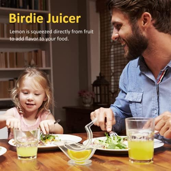Bird Lemon Squeezer Ergonomic Lemon Squeezer Portable Citrus Juicer Lemon Juicer Transparent Lime Squeezer Easy to Clean Hand Juicer For Squeezing Lemons Oranges Pomegranates
