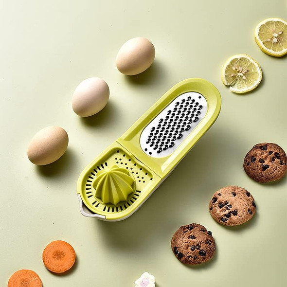 Manual Juicer Fruit Lemon Lime Orange Squeezer with Bowl Juicer Strainer Multi-function Non-Slip Base Ginger Garlic Cheese Grater