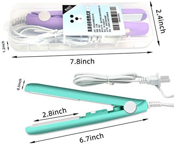 2 PACK Mini Bag Sealer Heat Seal Handheld Food Sealer Bag Resealer for Food Storage Portable Smart Heat Sealer Machine with 45” Power Cable for Chip Bags Plastic Bags Snack Bags (green+purple)