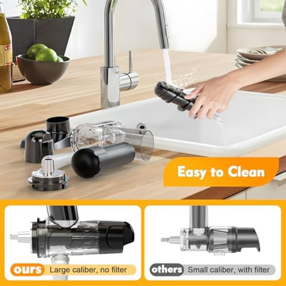 Masticating Juicer Attachment for KitchenAid Stand Mixer Juicer Machine for Kitchenaid Mixer Attachments Cold Press Juicer with Dual Mouth Feed Chute for KitchenAid mixer Attachments