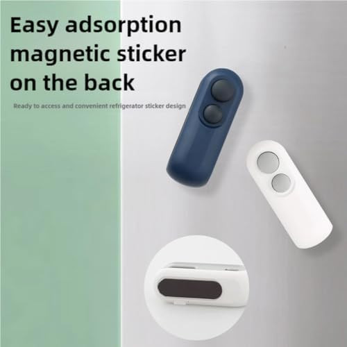 Mini hand-press food sealer，portable household snack bag closer for sealing plastic bags coffee nuts one-touch operation dual-use design seal & open compatible with multiple thicknesses (White)