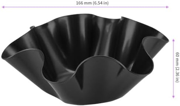 JEUIHAU 10 PCS 6.5 Inches Tortilla Bowl Maker Taco Salad Shell Mold Petal Shape Tortilla Shell Pans Taco Shell Maker for Taco Bowls Salads Dips Black