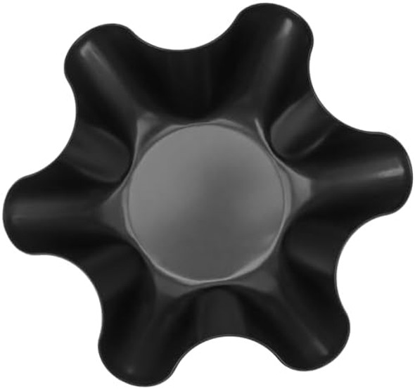JEUIHAU 10 PCS 6.5 Inches Tortilla Bowl Maker Taco Salad Shell Mold Petal Shape Tortilla Shell Pans Taco Shell Maker for Taco Bowls Salads Dips Black