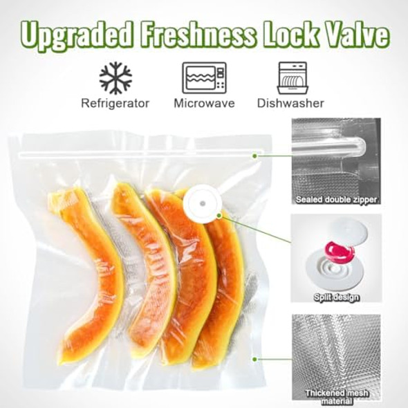 Handheld Vacuum Sealer for Food - Compact Vacuum Sealer Machine with 30 Reusable Bags Portable Vacuum Sealer for Sous Vide Meal Prep