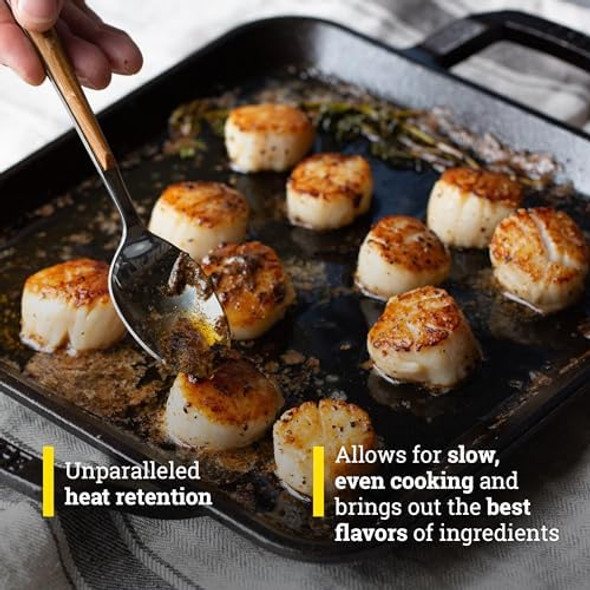 Lodge Cast Iron Chef Collection Square Grill Pan Pre-Seasoned - 11 in