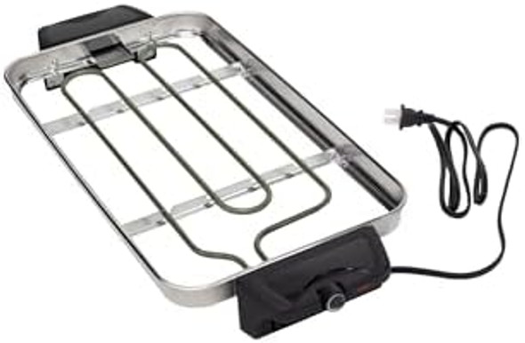 Raclette Grill – Smokeless Indoor Electric Table Top Griddle with 1600W Fast Heating Dual-Zone Cooking - Stainless Steel - Easy Clean Nonstick Surface