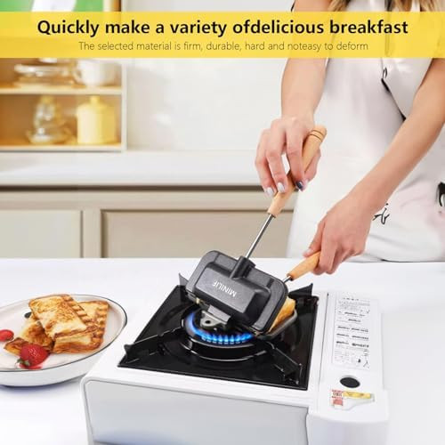 Portable Hot Sandwich Maker - Ideal for Home & Outdoor Use Sandwich & Hobo Pie Maker Breakfast Skillet Flip Pan