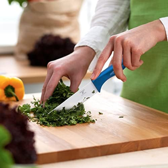 Moss & Stone Kitchen Cutlery White Ceramic Knife Set Ceramic Knife Set and Fruit Peeler Rust Proof & Stain Resistant Kitchen Cooking Knife Set 5 pieces Blue Knives
