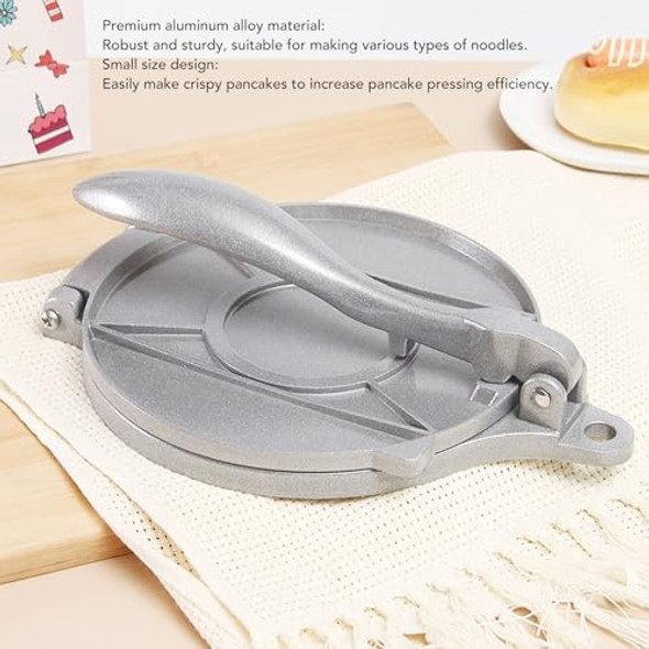 Corn Tortilla Maker Aluminum Alloy Manual Compact Tortilla Press for Household Kitchen