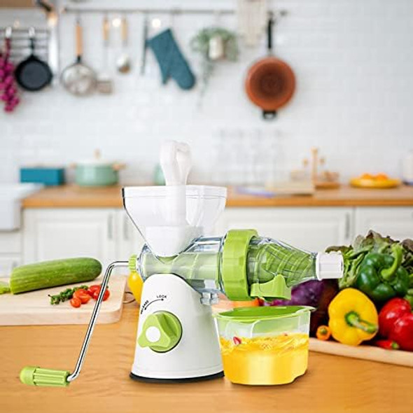manual juicer crank juicer fruitsJuicer Eco-Friendly Plastic Detachable Parts Strong Suction Base Juicer Machine Multifunction Manual Orange Fruits Vegetable Portable Kitchen Fresh Juice Extractor For