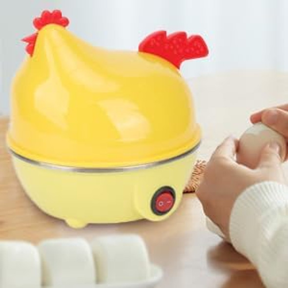 Electric Multifunctional Chicken Shape Rapid Egg Boiler 7 Egg Capacity Automatic Shut Off Mini Breakfast Machine Electric Rapid Egg Cooker Egg Hard Boiled