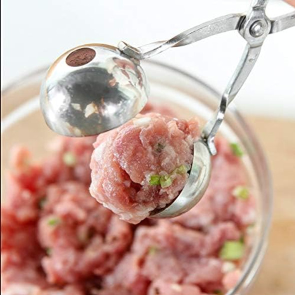 Meatball Maker 2 PCS None-Stick Meatball Maker with Detachable Anti-Slip Handles Stainless Steel Meat Baller Tongs Cake Pop Roller Ice Tongs Cookie Dough Scoop for Kitchen (1.38"&1.78") Meatball Maker 2 PCS None-Stick Meatball Maker with Detachable Anti-Slip Handles Stainless Steel Meat Baller Tongs Cake Pop Roller Ice Tongs Cookie Dough Scoop for Kitchen (1.38"&1.78")