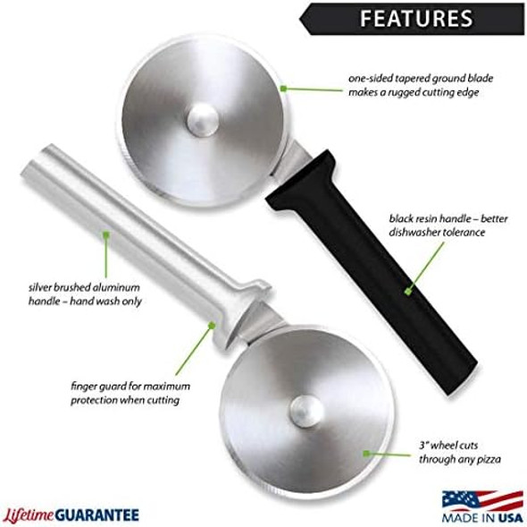 Rada Cutlery Pizza Cutter Black Handle Pack of 2 Rada Cutlery Pizza Cutter Black Handle Pack of 2