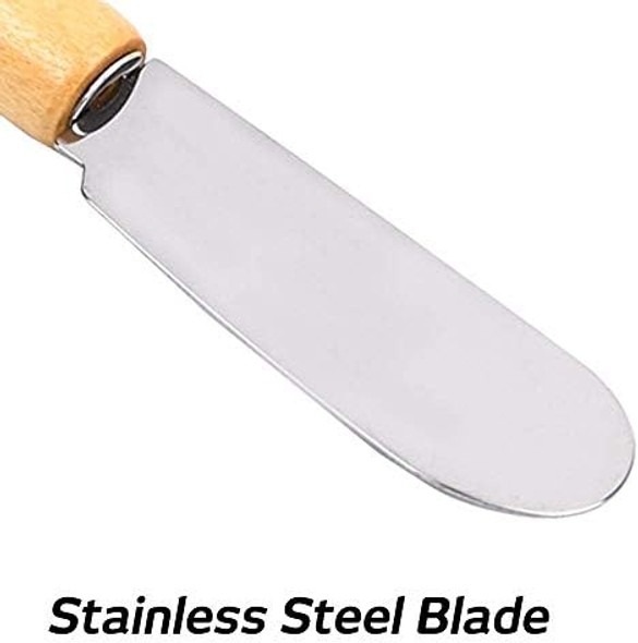 SourceTon Stainless Steel Multipurpose Cheese Bundle with Butter Spreader Knives