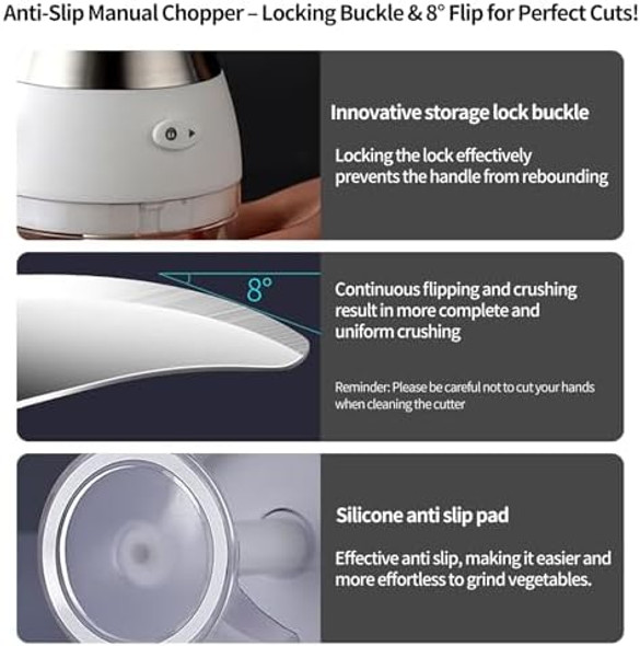 Mini Multi-Functional Stainless Steel Deluxe Cutter Garlic - Easy to Clean for Chopping Garlic Onions Potatoes Peppers Mini Multi-Functional Stainless Steel Deluxe Cutter Garlic - Easy to Clean for Chopping Garlic Onions Potatoes Peppers