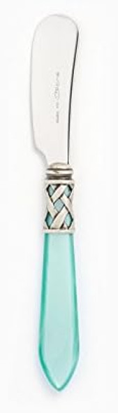 Vietri Aladdin Antique Aqua Small Spreader 5.25" 18/10 Stainless Steel Cheese Butter Spread Knife