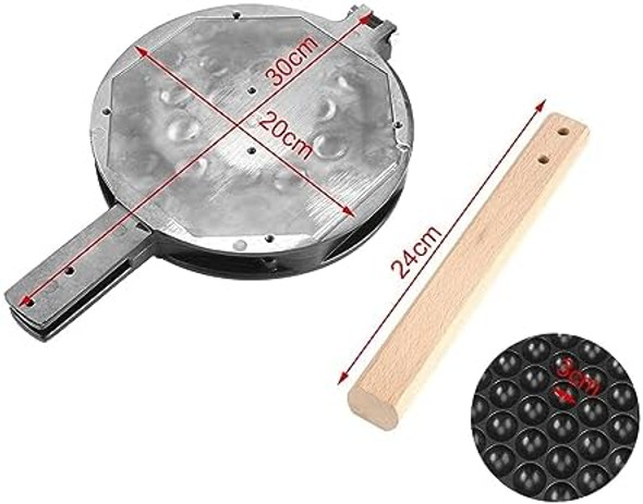 Waffle Maker Egg Bubble Pan Aluminum Alloy Eggettes Pan Cake Baking Plate for Home Kitchen Use