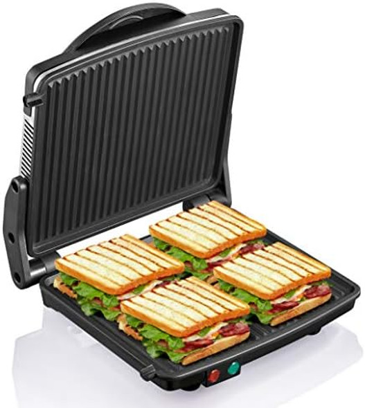 Yabano Panini Press Grill and Electric Meat Grinder Bundle
