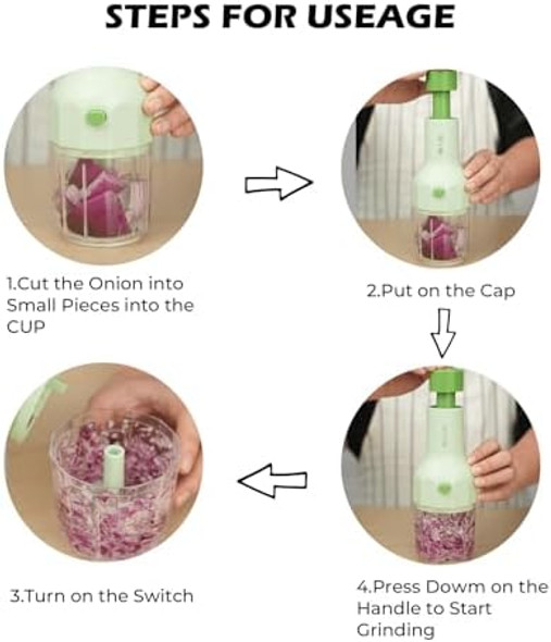 ZHANG XIAO QUAN SINCE 1628 Vegetable Chopper Push-Press Hand Manual Veggie Chopper Salad Dicer Cutter Slap Food Chopper for Onions Garlic Herbs Parsley Chili Nuts Grinder