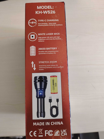 Kezu Aluminum Alloy Strong Light Flashlight , Battery Indicator , Lotus Broken Window Head ( KH - W526 ) Kezu Aluminum Alloy Strong Light Flashlight , Battery Indicator , Lotus Broken Window Head ( KH - W526 )