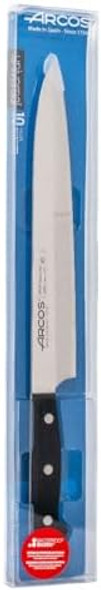 Arcos Chef Knife 9.5 Inch Stainless Steel. Yanagiba Asian Knife. Ergonomic Polyoxymethylene Handle And 240Mm Blade. Series Universal. Color Black