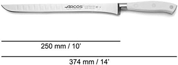 Arcos - Professional Carving And Boning Knife Set With Honing Steel. Stainless Steel Blades. White Handles. Riviera Blanc Series Arcos - Professional Carving And Boning Knife Set With Honing Steel. Stainless Steel Blades. White Handles. Riviera Blanc Series