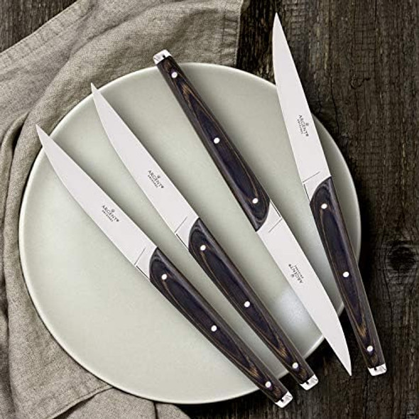 Hampton Forge Epigram Clevedon Pakkawood Cutlery Set 4 Pieces Brown/Silver