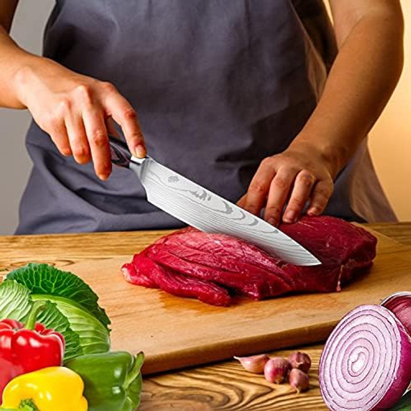 Chef Knife - Cknife Pro Kitchen Knife 8-Inch Chef'S Knife Made Of German High Carbon Stainless Steel ，Ergonomic Handle Ultra Sharp