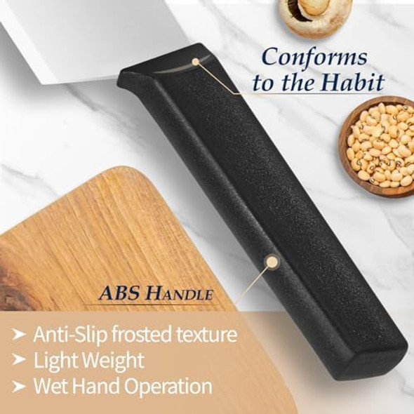 7.6 In. Professional Kitchen Knife Sharp 9Cr18Mov High Carbon Steel Clever Knives Lightweight And Anti-Slip Suitable For Cutting Vegetables Meat And Fruits In Daily Use Box Included