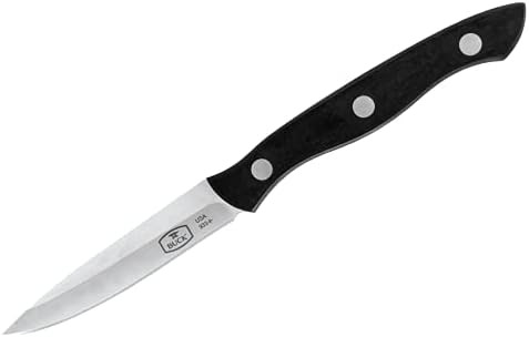 Buck Knives Kitchen 4-Inch Cutlery Paring Knife With Slate Black Paperstone Handle
