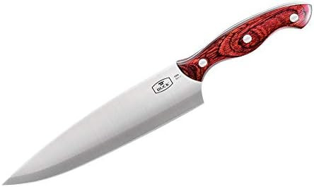 Buck Knives 931 Chef'S Knife 8-Inch 420Hc Stainless Steel Blade Dymalux Rosewood Handle Kitchen Cutlery