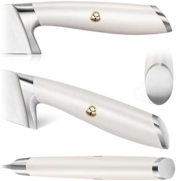 Cangshan L1 Series 1026900 German Steel Forged 7" Santoku Knife White