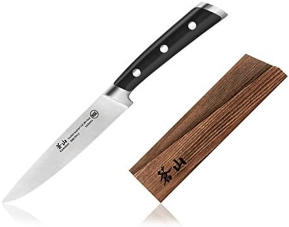 Cangshan Ts Series 1020700 Swedish 14C28N Steel Forged 5-Inch Utility Knife And Wood Sheath Set