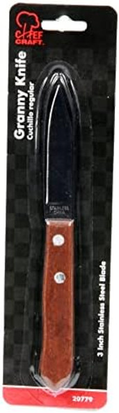 Chef Craft 20779 1-Piece Stainless Steel Granny Knife 3 Inch Blade 8.75 Inch