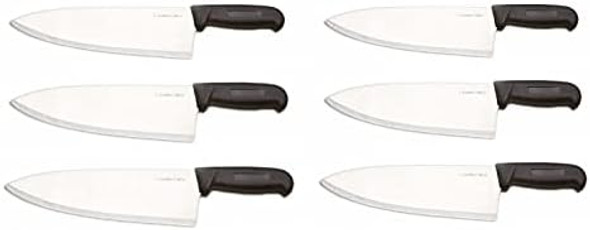 8" Columbia Cutlery Commercial Chef/Cook Knife - Black Fibrox Handle - Razor Sharp And Dishwasher Friendly (3 Pack - 8" Black Chef)