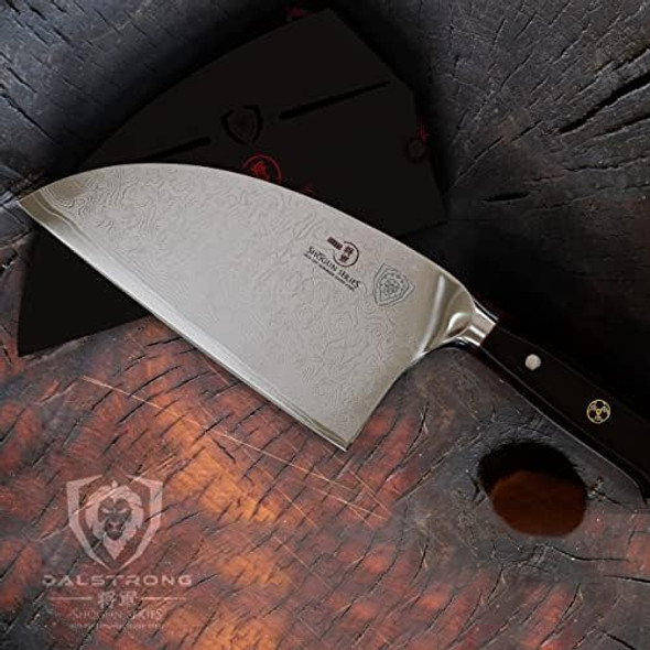 Dalstrong Serbian Chef Knife - 8 Inch - Meat Cleaver - Shogun Series Elite - Japanese Aus-10V Super Steel Kitchen Knife - G10 Handle - Razor Sharp Chef'S Knife - Sheath Included