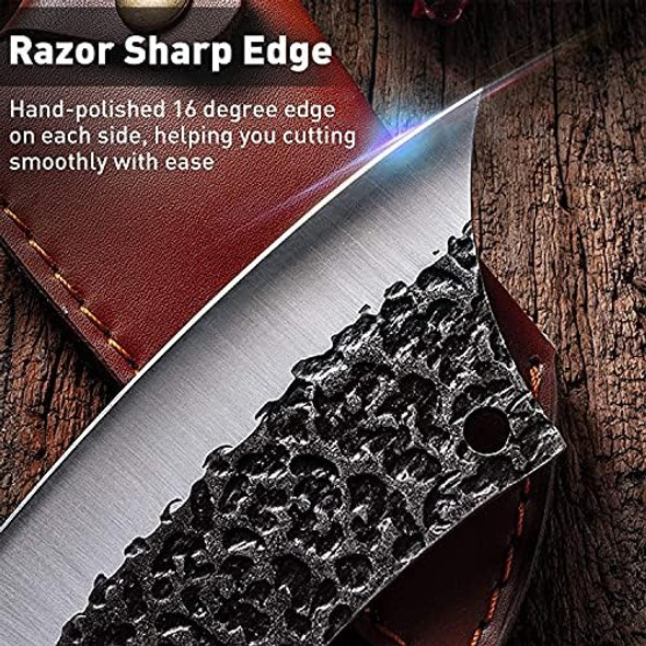 Dragon Riot 8" Unique Eagle Style Chef Knife Viking s For Men Viking Knives High Carbon Steel Kitchen Knife With Sheath Bbq Knife