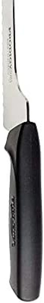 Ergo Chef Prodigy Series 8-Inch Serrated Offset Bread And Deli Knife High Carbon Stainless Steel Bread Slicer Ergonomic Comfort-Grip Handle (Black)