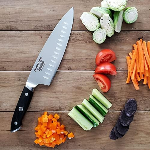 Ergo Chef Pro Series 2.0 8-Inch Chef’S Knife - Forged High Carbon 7Cr17Mov Stainless Steel Blade With Ergonomic Black Pakkawood Handle - Full Tang Construction