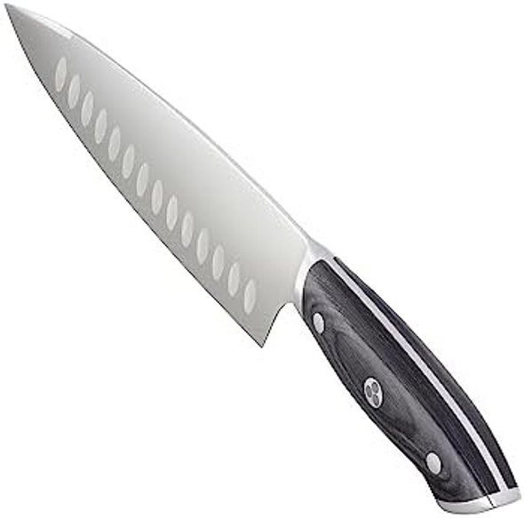 Ergo Chef 8-In Chef’S Knife & 4-In Paring Knife Pro Series 2.0 Forged High Carbon 7Cr17Mov Stainless Steel Ergonomic Black Pakkawood Handle