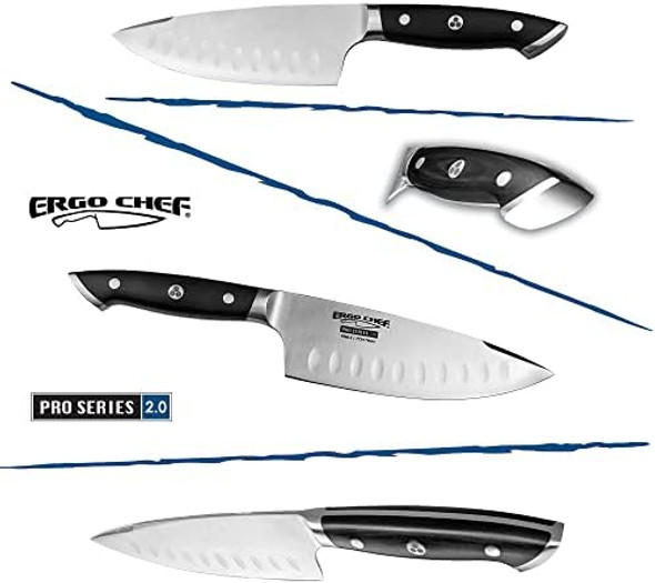Ergo Chef Pro Series 2.0 6-Inch Chef'S Knife - Forged 7Cr17Mov High Carbon Stainless Steel Blade Ergonomic Black Pakkawood Handle For Unparalleled Cooking Performance