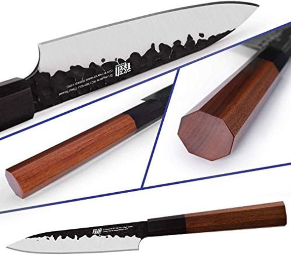 Findking Dynasty Series 5" Kitchen Utility Knife And 8" Chef Knife High Carbon Clad Steel Octagonal Handle Kitchen Knives