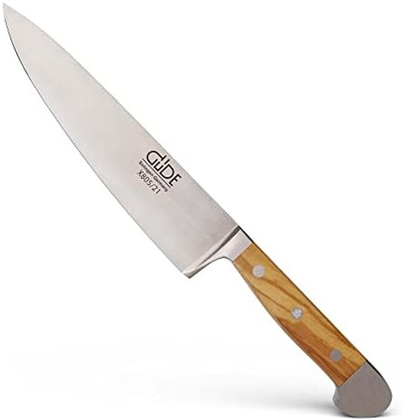 Güde Alpha Olive Series Hand Forged Hand Sharpened Stainless Steel Olive-Wood Handle Hard Chef'S Knife 8-Inch Güde Alpha Olive Series Hand Forged Hand Sharpened Stainless Steel Olive-Wood Handle Hard Chef'S Knife 8-Inch