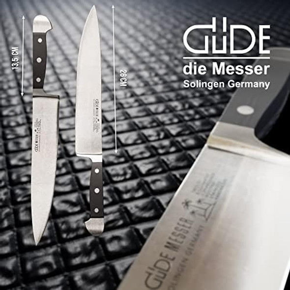 Güde Alpha Series Hand Forged/Sharpened Chef'S Knife With Black Hostaform Handle 10-In Made In Solingen Germany Since 1910 Güde Alpha Series Hand Forged/Sharpened Chef'S Knife With Black Hostaform Handle 10-In Made In Solingen Germany Since 1910