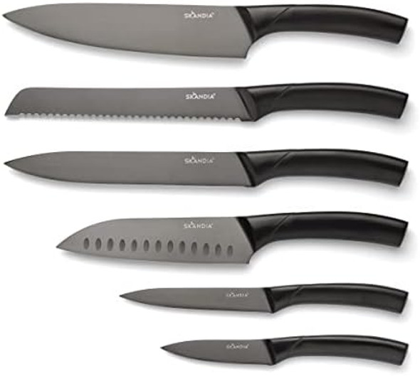 Hampton Forge Skandia Beck 7 Piece Knife Block Set One Size Taupe/Grey Hampton Forge Skandia Beck 7 Piece Knife Block Set One Size Taupe/Grey