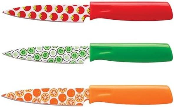Hampton Forge – 3 Piece Printed Paring Knives With Blade Guards Hampton Forge – 3 Piece Printed Paring Knives With Blade Guards