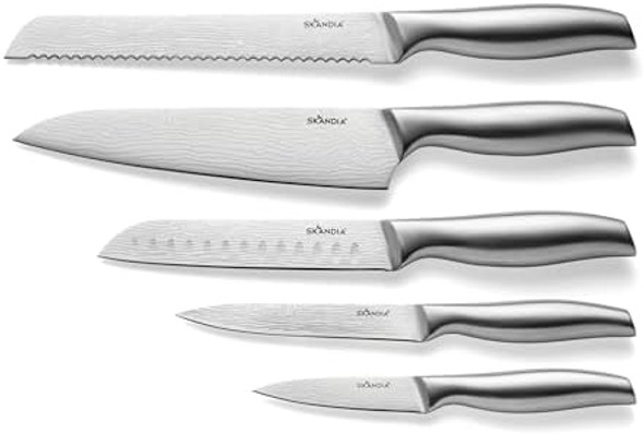 Hampton Forge Skandia Reflections 6 Piece Glass Block Knife Set One Size Taupe/Grey Hampton Forge Skandia Reflections 6 Piece Glass Block Knife Set One Size Taupe/Grey