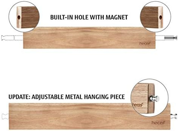 Hecef Magnetic Knife Strips 12" Brown Hecef Magnetic Knife Strips 12" Brown
