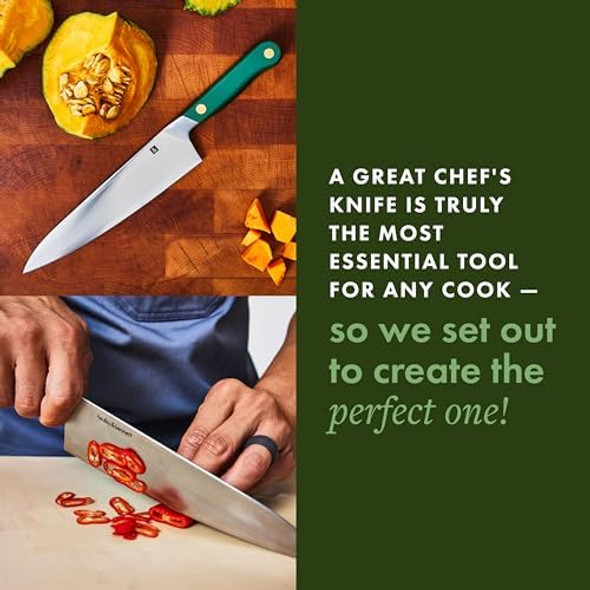 Hedley & Bennett Professional Chef Knife - Sharp 8 Inch Japanese Kitchen Blade - Three-Layer Steel For Cutting Meat And Vegetables - Ergonomic Handle - Cooking - Shiso (Green) Hedley & Bennett Professional Chef Knife - Sharp 8 Inch Japanese Kitchen Blade - Three-Layer Steel For Cutting Meat And Vegetables - Ergonomic Handle - Cooking - Shiso (Green)