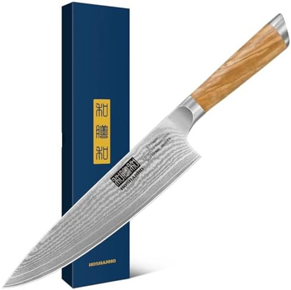 Damascus Chef Knife 8 Inch & 7 Inch Japanese Chef Knife Ultra Sharp High Carbon Stainless Steel Kitchen Knife